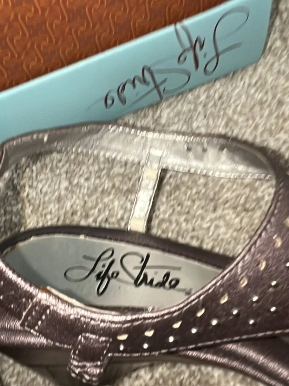 Life Stride Soft System Pewter Metallic Gladiator Slingback Sandals Sz 6 NWT